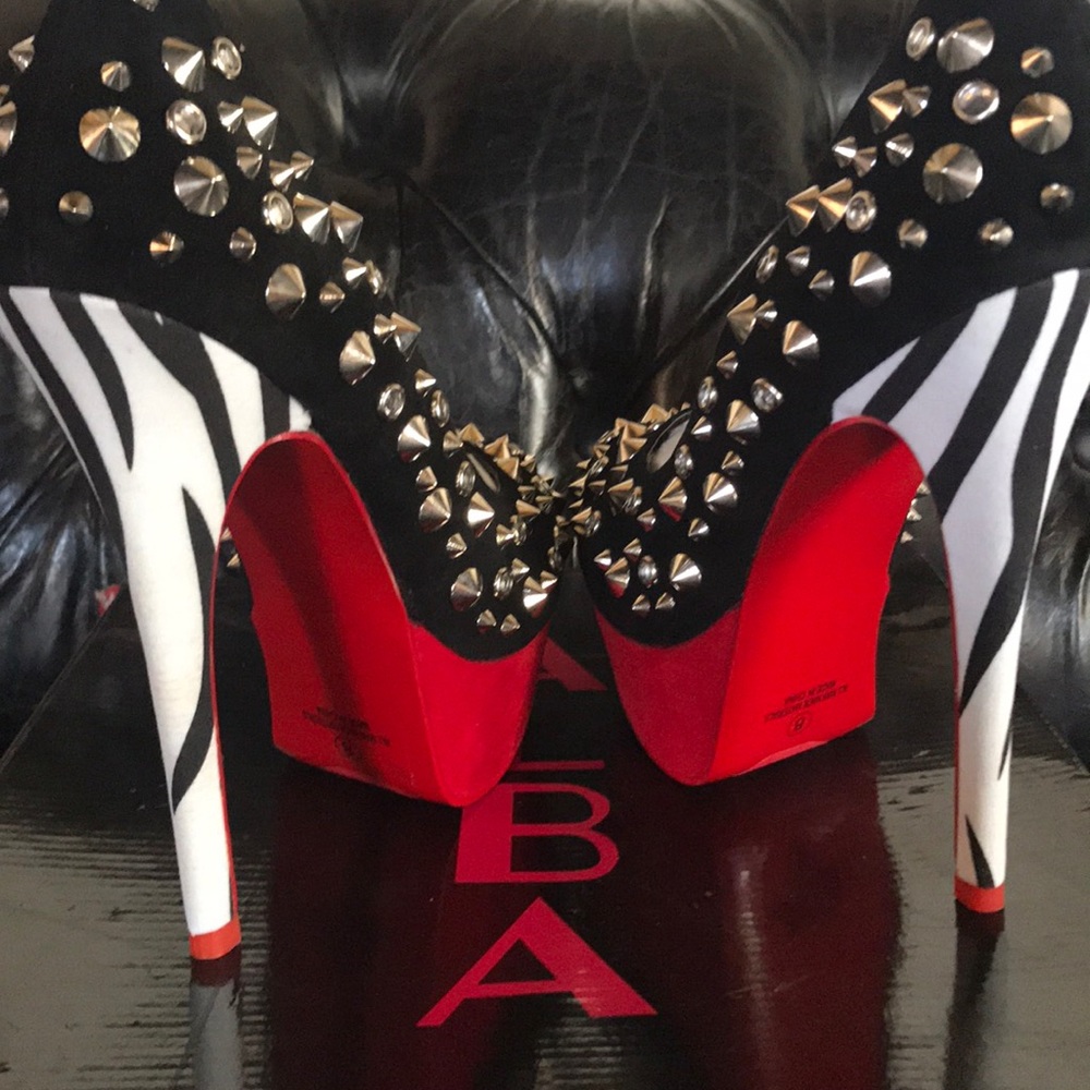 NWT ALBA high hills SHUES bottom RED - Picture 4 of 8